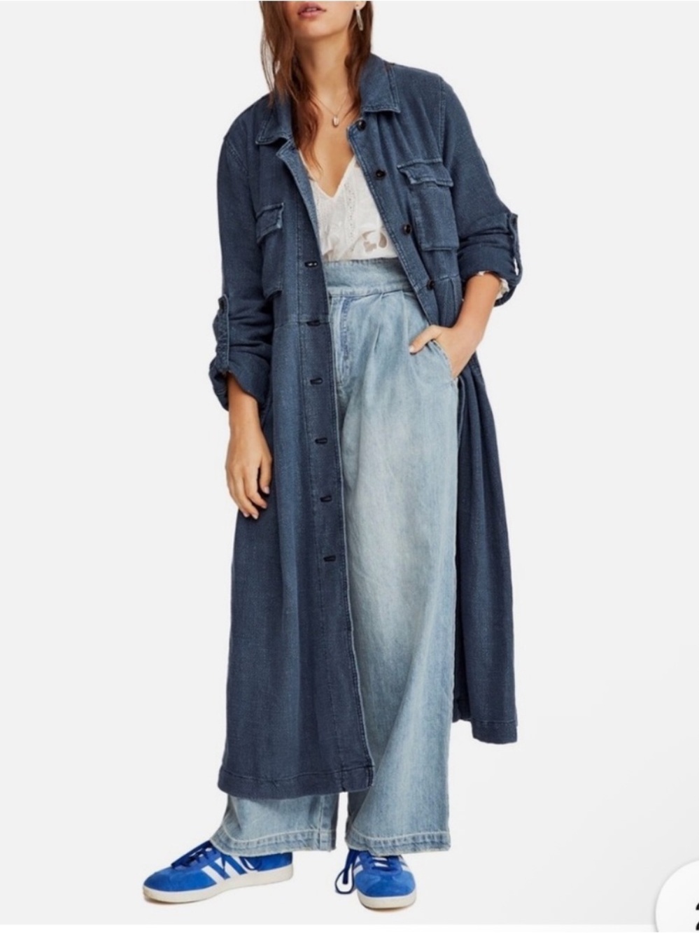 Free People Rainz Cuffed Duster Jacket/Dress - Picture 2 of 8